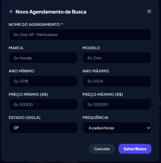 Configuração de uma busca agendada no Prospect PF